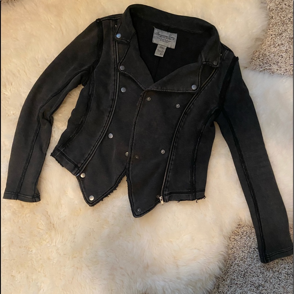 American Rag Juniors XS moto sweater jacket